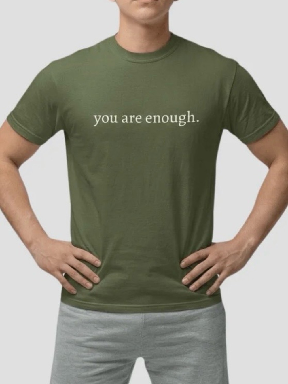 You Are Enough Forest Green Graphic Tee Unisex 3x NWOT